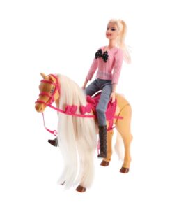 Pop met echt Lopend Paard Speelset - Afbeelding 3
