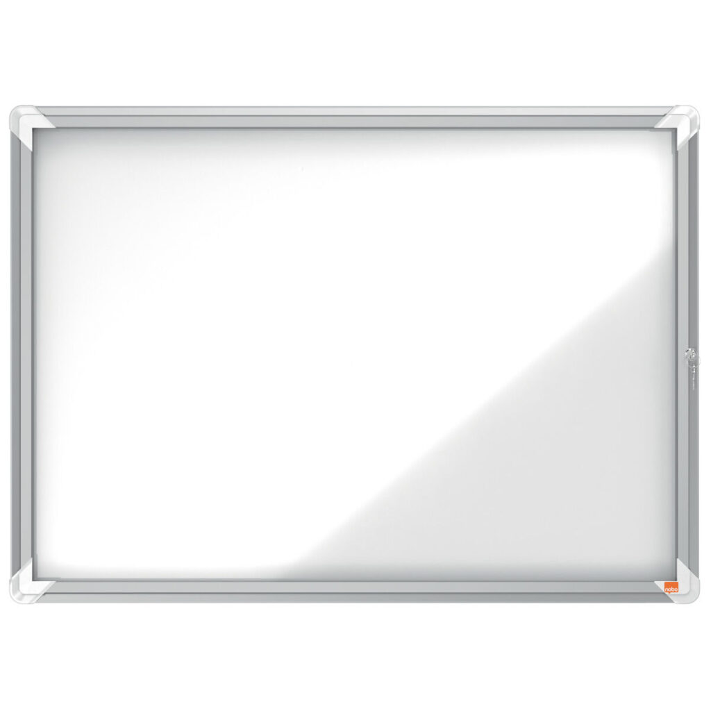 Prikbord Nobo Wit Aluminium Kristal 69,2 x 97,2 x 4,5 cm