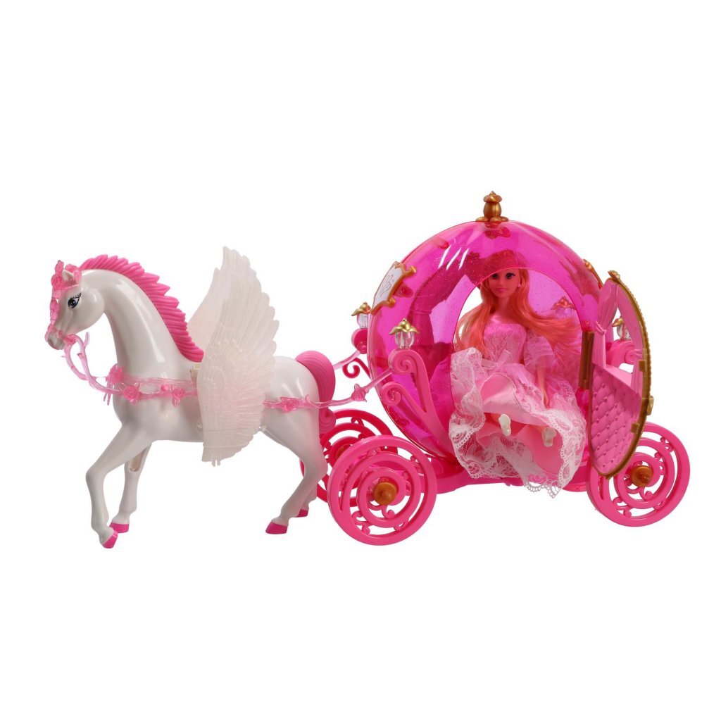 Prinses Pop met Paardenkoets + Licht - Afbeelding 3