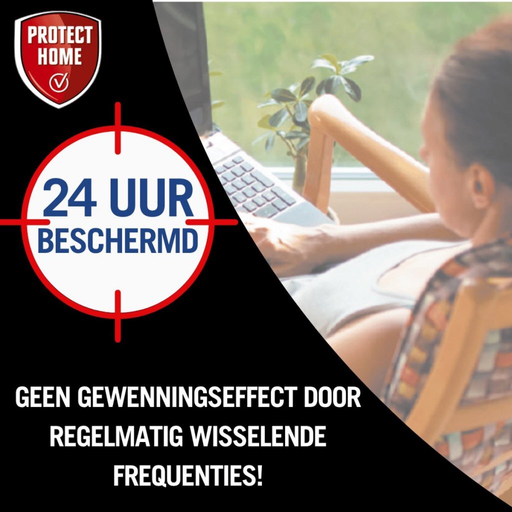 Protect Home Ultrasonic Muizen en Ratten 80 m2 Zwart/Wit - Afbeelding 2