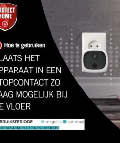 Protect Home Ultrasonic Muizen en Ratten 80 m2 Zwart/Wit - Afbeelding 3