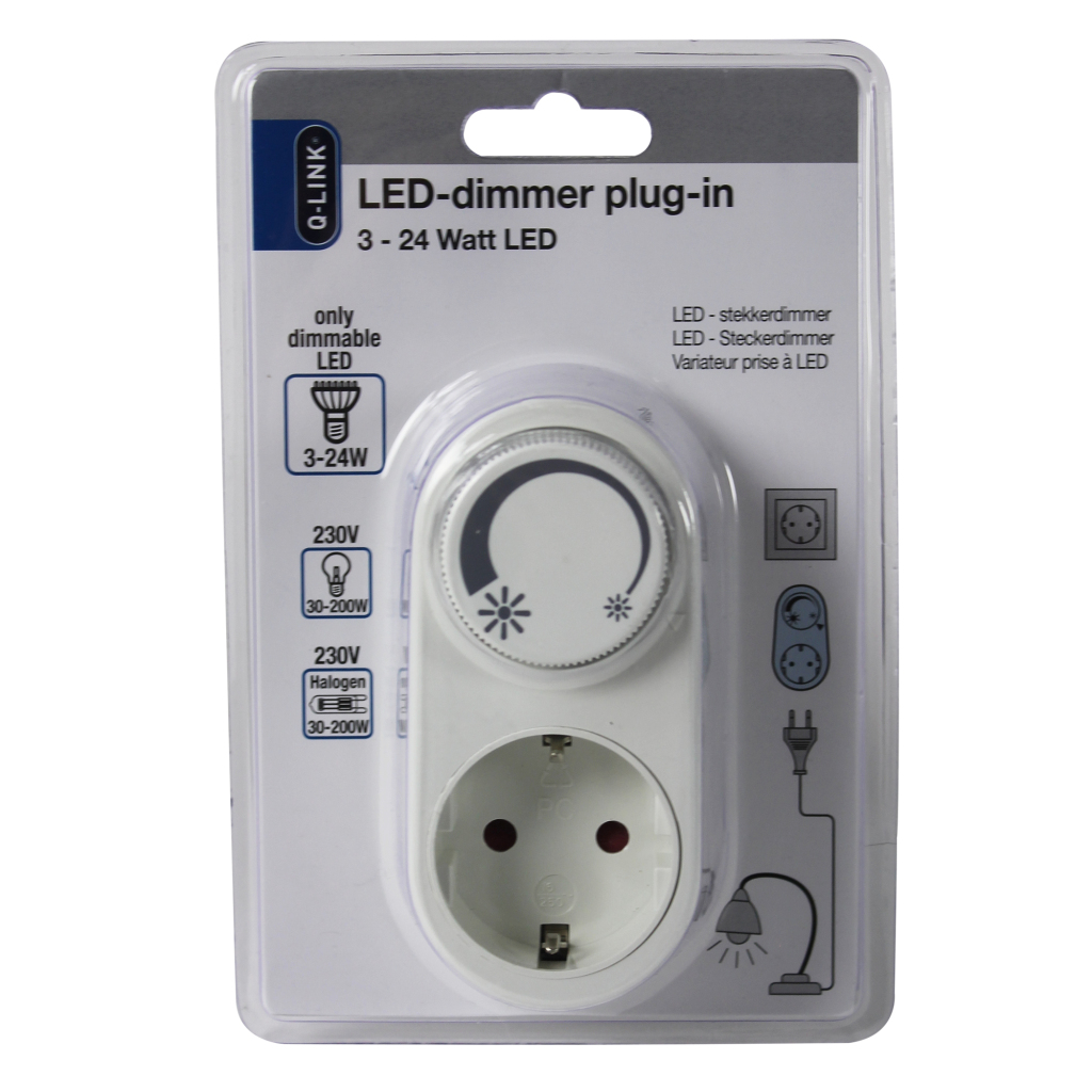 Q-Link Universeel Stekkerdimmer Led 3-24w - Afbeelding 2