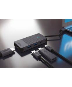 Rapoo USB-C 4in1 Multiport Adapter Zwart - Afbeelding 3