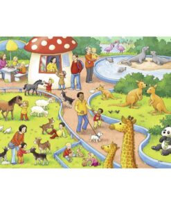 Ravensburger Puzzel Dag in de Dierentuin 2x24 Stukjes - Afbeelding 3