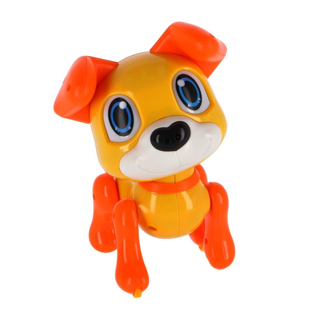 Robot Puppy Rick 20 cm + Licht en Geluid Geel/Oranje - Afbeelding 2