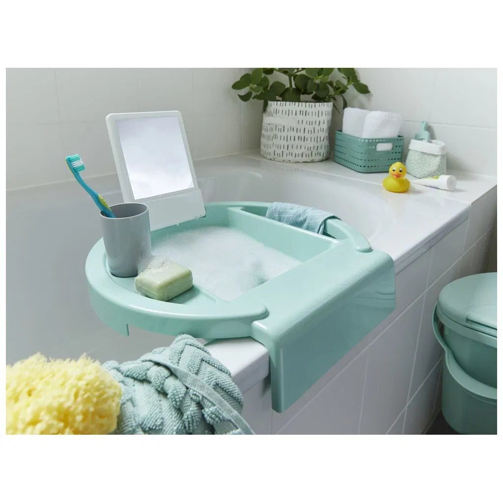Rotho AVA Kinderwasbakje voor op Badrand 40x40x13 cm Sage Green - Afbeelding 2