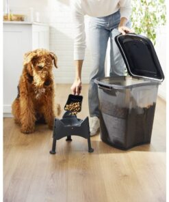 Rotho Archi Pet Food Container 38L Antraciet/Transparant - Afbeelding 2
