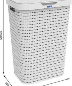 Rotho Country Wasverzamelaar 55L Wit - Afbeelding 3