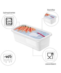 Rotho Domino Diepvriesdozen Etiket Decor 3x1.2L Wit - Afbeelding 3