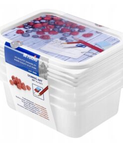 Rotho Domino Diepvriesdozen Etiket Decor 4x0.5L Wit - Afbeelding 3