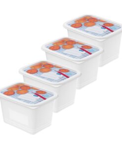 Rotho Domino Diepvriesdozen Etiket Decor 4x1L Wit