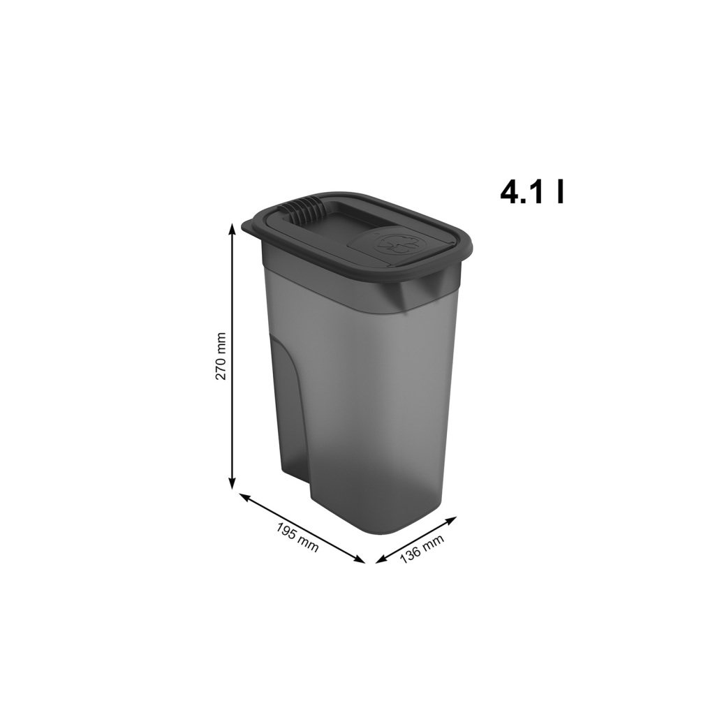 1L Antraciet Transparant