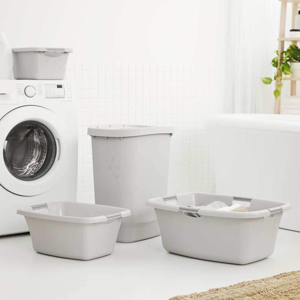 Rotho Flowers Wasmand 25L Cool Grey - Afbeelding 2