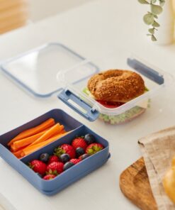 Rotho Memory Lunchbox Snack To Go 1L Horizon Blauw/Transparant - Afbeelding 3