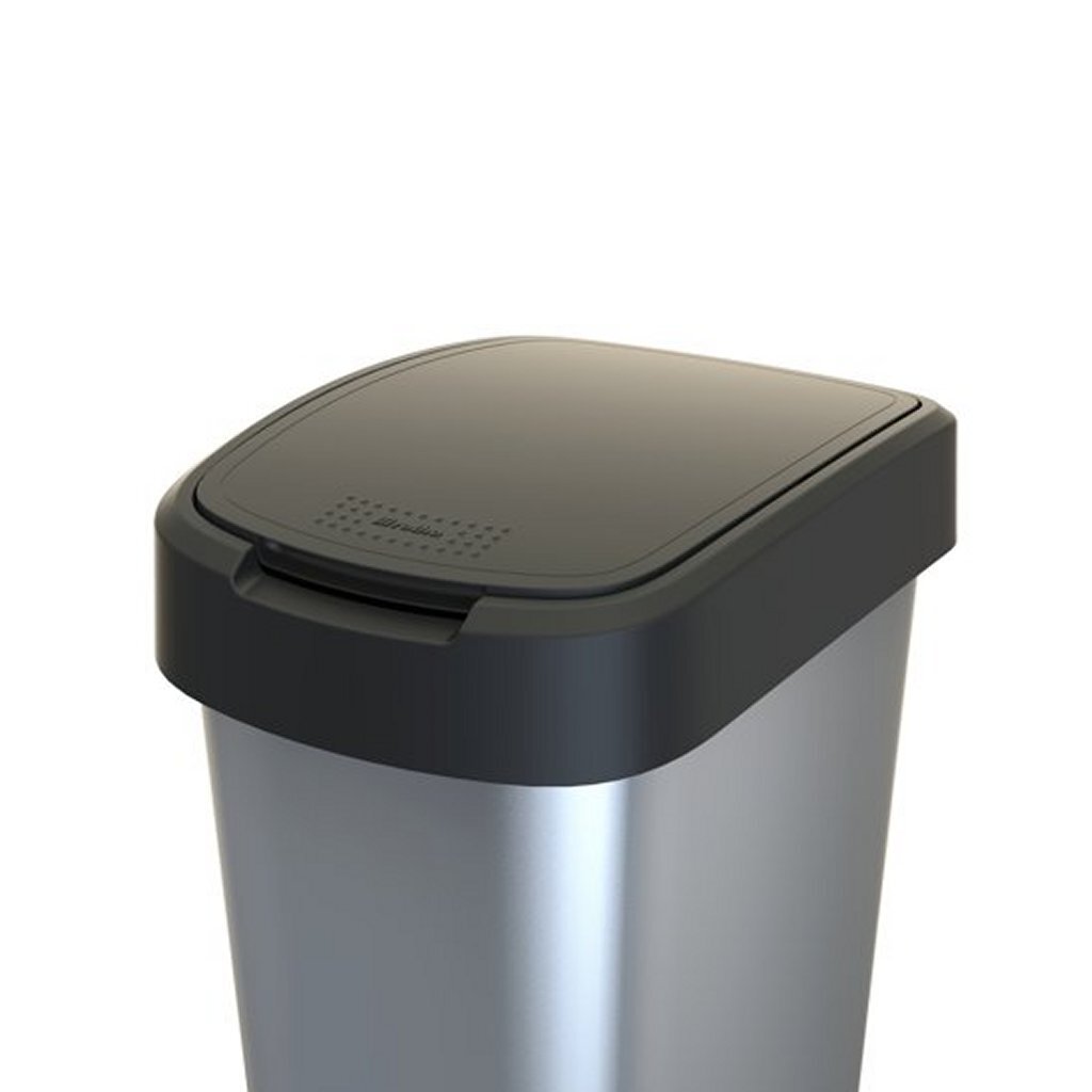 Rotho Twist Afvalbak 50L Zilver/Metallic - Afbeelding 2