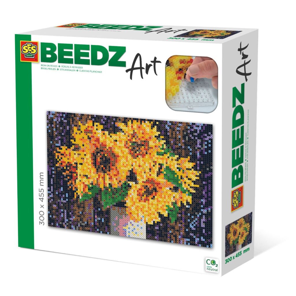 SES Creative Beedz Art Strijkkralen Zonnebloemen 30x45.5 cm 7000 Stuks - Afbeelding 3