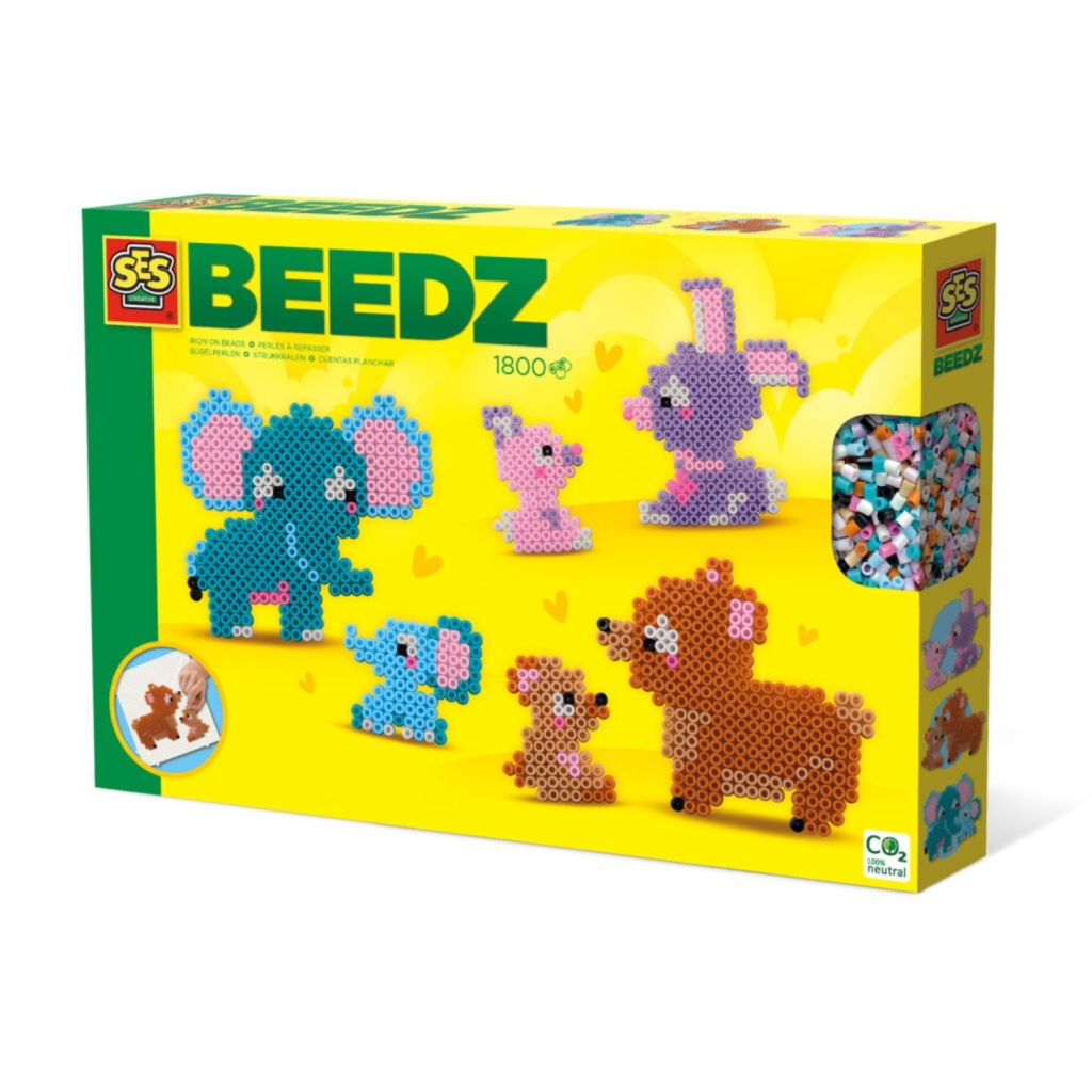 SES Creative Beedz Strijkkralen Schattige Dieren 1800 Stuks