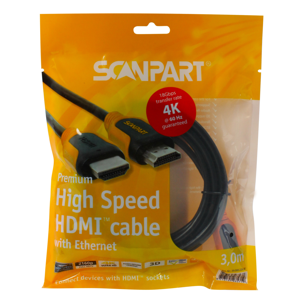 Scanpart HDMI 2.0 Kabel 3.0m - Afbeelding 2