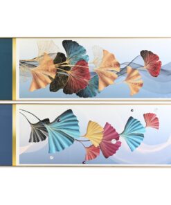 Schilderij DKD Home Decor 180 x 3 x 60 cm Modern Blad van een plant (2 Stuks)