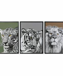 Schilderij DKD Home Decor 67 x 3 x 93 cm Koloniaal Jungle (3 Onderdelen)
