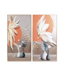 Schilderij DKD Home Decor 80 x 3 x 160 cm Vaas (2 Stuks)