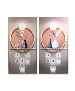 Schilderij DKD Home Decor 80 x 3 x 160 cm Vaas (2 Stuks)