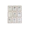 Schilderij DKD Home Decor Palmen Koloniaal (35 x 1,8 x 45 cm) (9 Stuks)