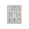 Schilderij Home ESPRIT Koraal 35 x 2 x 45 cm (9 Stuks)
