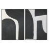Schilderij Home ESPRIT Wit Zwart Abstract 103 x 4,3 x 143 cm (2 Stuks)