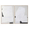 Schilderij Home ESPRIT Wit Zwart Beige Abstract 103 x 4,3 x 143 cm (2 Stuks)