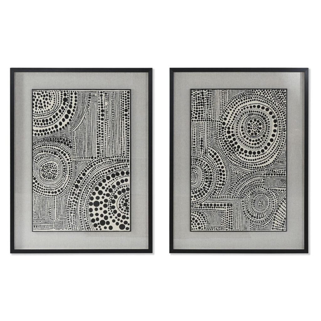 Schilderij Home ESPRIT Zwart Rood Modern 75 x 4 x 100 cm (2 Stuks)