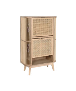Schoenenrek Home ESPRIT Gouden Natuurlijk Rotan Sparrenhout Tropisch 70 x 29 x 115 cm