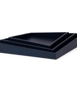 Alternative view of Senza Asymmetrische Houten Dienbladen 3 Stuks Blauw