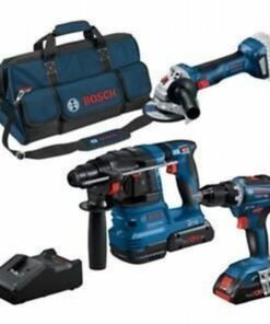 Set met boor en accessoires BOSCH GSR 18V-55 + GWS 18V-7 + GBH 18V-22