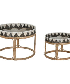 Set van 2 tafels Home ESPRIT Rotan 70 X 70 X 52 cm