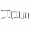 Set van 3 kleine tafels DKD Home Decor Zwart 58 x 36,5 x 53,5 cm