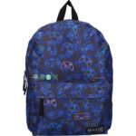 Skooter Rugzak Never Underestimate Gamers 39x29x12 cm Donkerblauw/Zwart