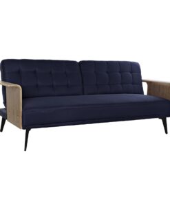Slaapbank DKD Home Decor Blauw Bruin Zwart Metaal Modern Stads 203 x 87 x 81 cm