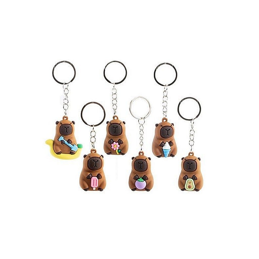 Sleutelhanger 3D Capybara Assorti