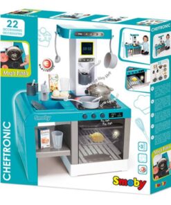 Smoby Speelkeuken met Licht en Geluid + 22 Accessoires Blauw/Wit