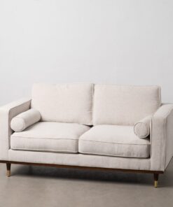 Sofa 172 x 89 x 91 cm Synthetisch materiaal Beige Hout