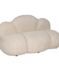 Sofa Beige Polyester Dennenhout 149 x 76 x 77 cm