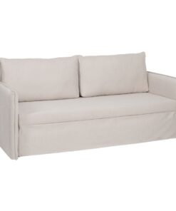 Sofa Beige Polyester Linnen 210 x 93 x 95 cm