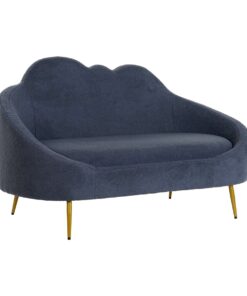 Sofa DKD Home Decor Blauw Gouden Metaal Wolken Scandi 155 x 75 x 92 cm
