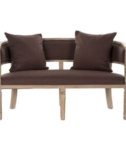 Sofa DKD Home Decor Bruin Linnen Rubberwood Traditioneel (122 x 69 x 72 cm)