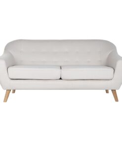 Sofa DKD Home Decor Natuurlijk Polyester Rubberwood Crème (172 x 82 x 82 cm)