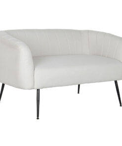 Sofa DKD Home Decor Zwart Greige Schuim Hout Metaal Fluweel Scandi 129 x 75 x 73 cm