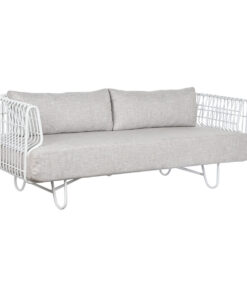 Sofa Home ESPRIT Wit Beige Metaal 180 x 66 x 66 cm