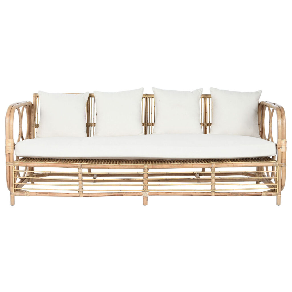 Sofa Home ESPRIT Wit Natuurlijk 192 x 72 x 75 cm