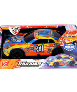 Speed Crazy Racer Thunder Raceauto 20 cm + Licht en Geluid Assorti